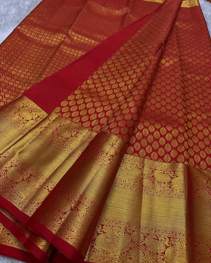 Soft Lichi Silk Saree with Rich Gold Zari Woven Border | Traditional Kanjivaram Style | 2 Color Options