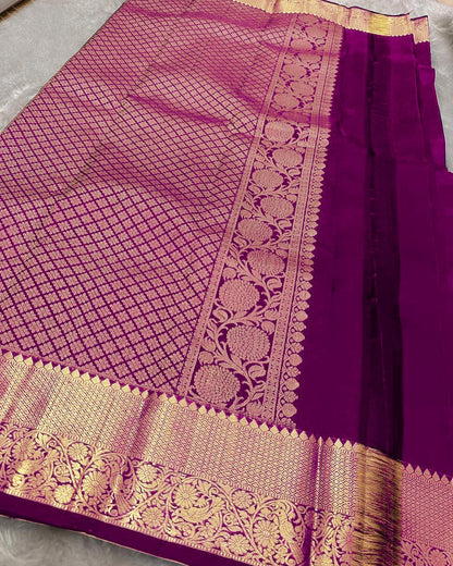 Banarasi Silk Saree with Rich Golden Zari Woven Border & Traditional Butta | Festive, Wedding & Party Wear Saree
