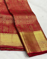 Heritage Maroon Kanjivaram Silk Saree with Grand Gold Zari Weaving