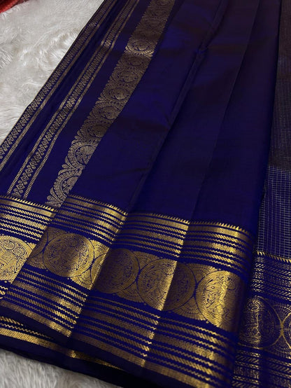 Kanjivaram Style Soft Silk Saree with Rich Golden Zari Border & Traditional Motifs | Festive & Wedding Wear
