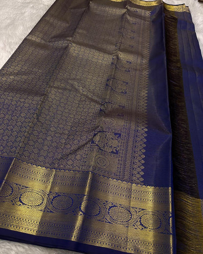Kanjivaram Silk Saree | Rich Zari Woven Traditional Saree | Available in 3 Elegant Colors