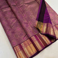 Banarasi Soft Silk Saree with Rich Golden Zari Border | Designer Wedding & Festive Wear (2 Colors)