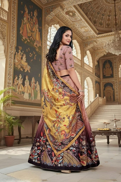 Premium Dola Silk Digital Print Lehenga Choli with Designer Dupatta | Wedding & Festive Collection