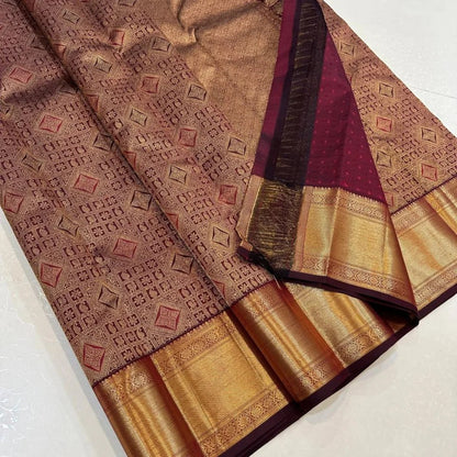 Banarasi Soft Silk Saree with Rich Golden Zari Border | Designer Wedding & Festive Wear (2 Colors)