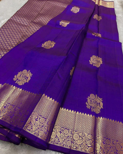 Banarasi Silk Saree with Rich Golden Zari Woven Border & Traditional Butta | Festive, Wedding & Party Wear Saree