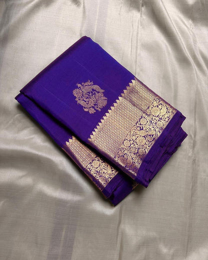 Banarasi Silk Saree with Rich Golden Zari Woven Border & Traditional Butta | Festive, Wedding & Party Wear Saree
