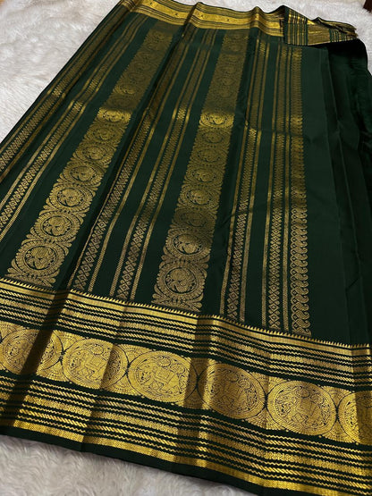 Kanjivaram Style Soft Silk Saree with Rich Golden Zari Border & Traditional Motifs | Festive & Wedding Wear