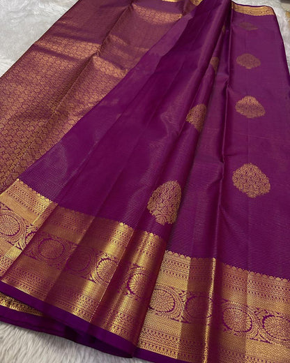 Kanjivaram Silk Saree | Rich Zari Woven Traditional Saree | Available in 3 Elegant Colors