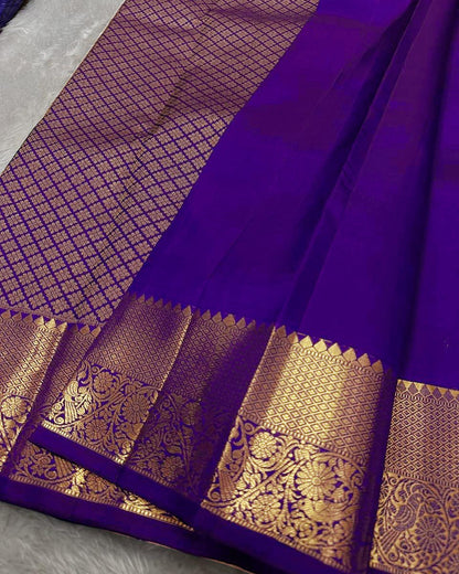 Banarasi Silk Saree with Rich Golden Zari Woven Border & Traditional Butta | Festive, Wedding & Party Wear Saree