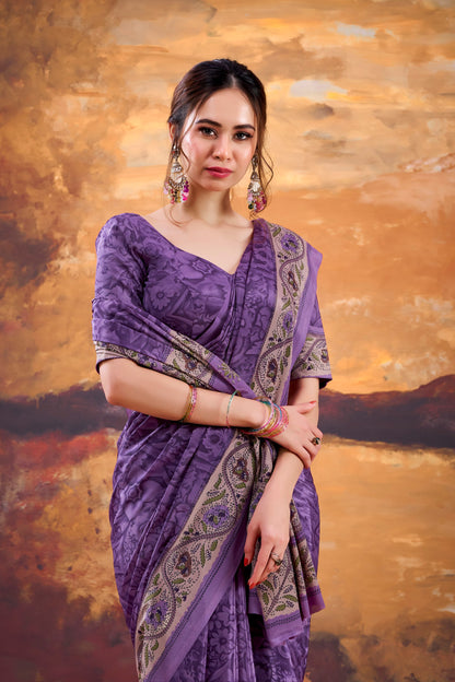 Elegant Printed Crepe Saree Collection | Soft Lightweight Daily, Office & Festive Wear (4 Colors)