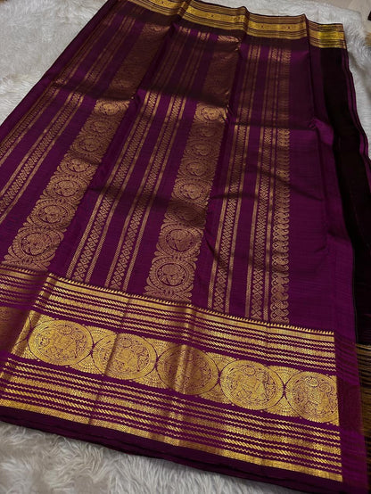 Kanjivaram Style Soft Silk Saree with Rich Golden Zari Border & Traditional Motifs | Festive & Wedding Wear