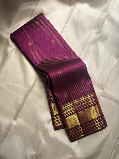 Kanjivaram Style Soft Silk Saree with Rich Golden Zari Border & Traditional Motifs | Festive & Wedding Wear