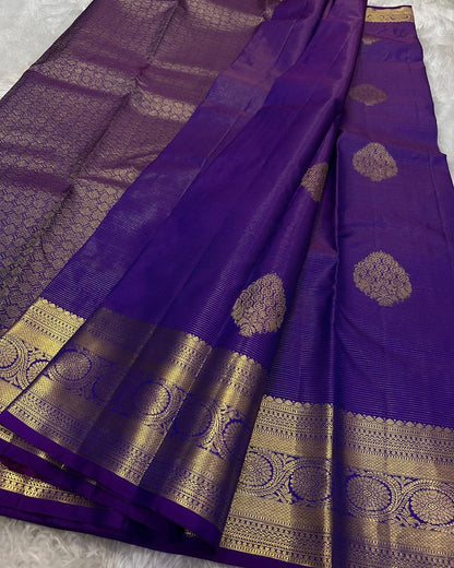 Kanjivaram Silk Saree | Rich Zari Woven Traditional Saree | Available in 3 Elegant Colors