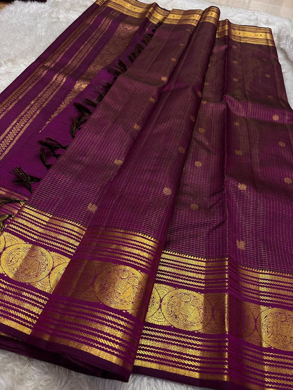 Kanjivaram Style Soft Silk Saree with Rich Golden Zari Border & Traditional Motifs | Festive & Wedding Wear