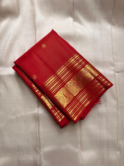 Kanjivaram Style Soft Silk Saree with Rich Golden Zari Border & Traditional Motifs | Festive & Wedding Wear
