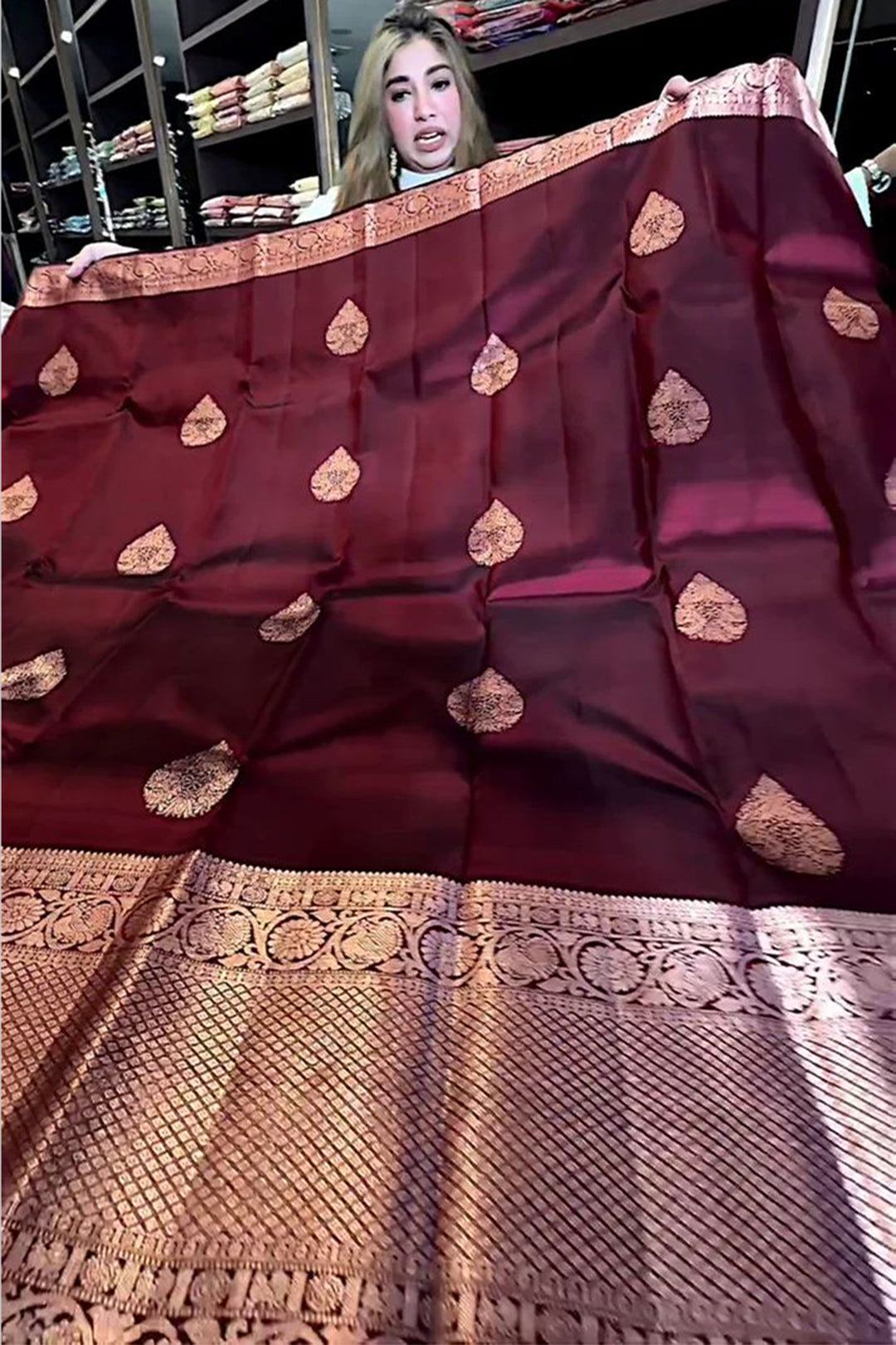 Adorable Wine Soft Silk Saree With Evocative Blouse Piece