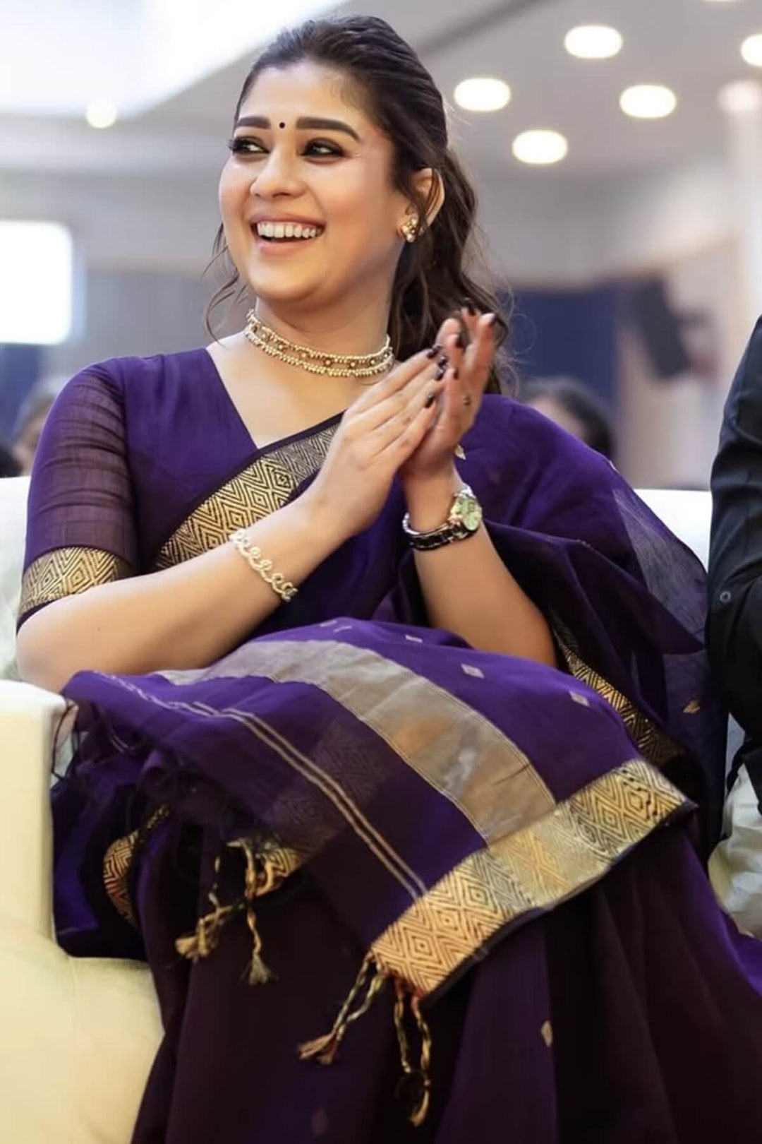 Bollywood Style Purple Silk Saree With Majestic Blouse Piece