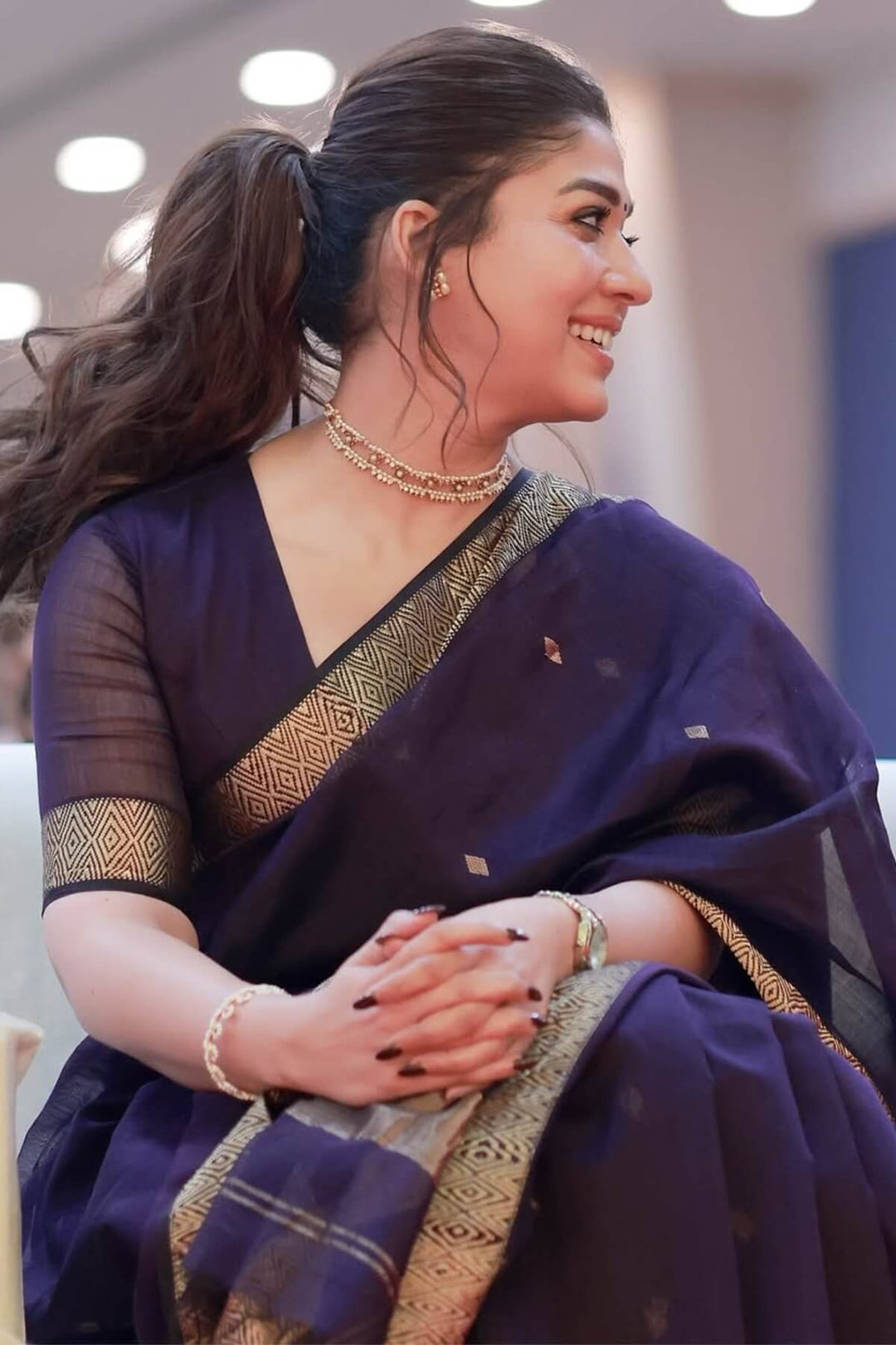 Bollywood Style Purple Silk Saree With Majestic Blouse Piece