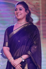 Bollywood Style Purple Silk Saree With Majestic Blouse Piece