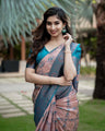 Blue Soft Silk Saree With Adorable Blouse Piece