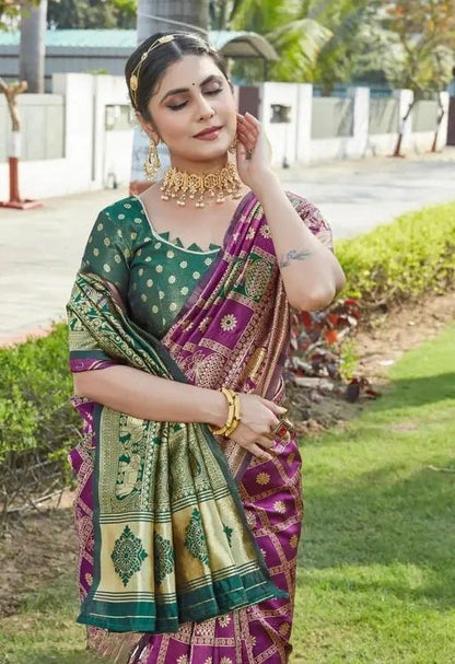 Charming Banarasi Soft Silk Saree With Minimal Elegance & Stunning Finish