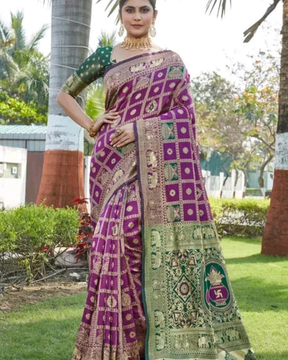 Charming Banarasi Soft Silk Saree With Minimal Elegance & Stunning Finish