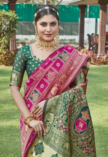 Charming Banarasi Soft Silk Saree With Minimal Elegance & Stunning Finish