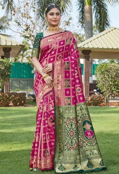 Charming Banarasi Soft Silk Saree With Minimal Elegance & Stunning Finish