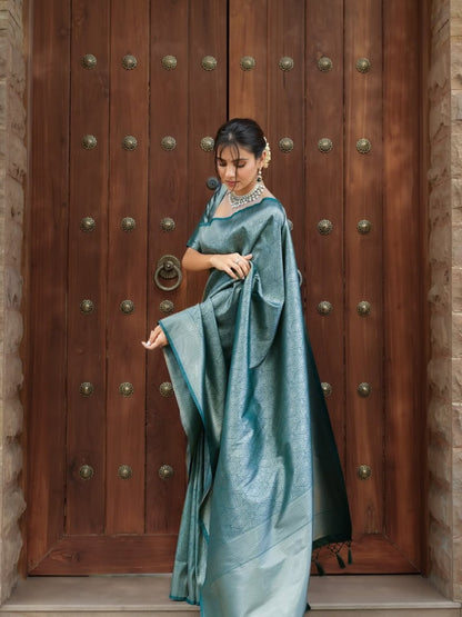 Royal Mustard Soft Silk Saree – Lightweight Comfort for Celebrations