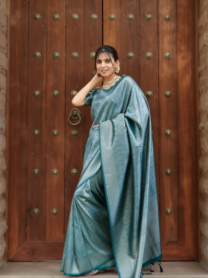 Royal Mustard Soft Silk Saree – Lightweight Comfort for Celebrations