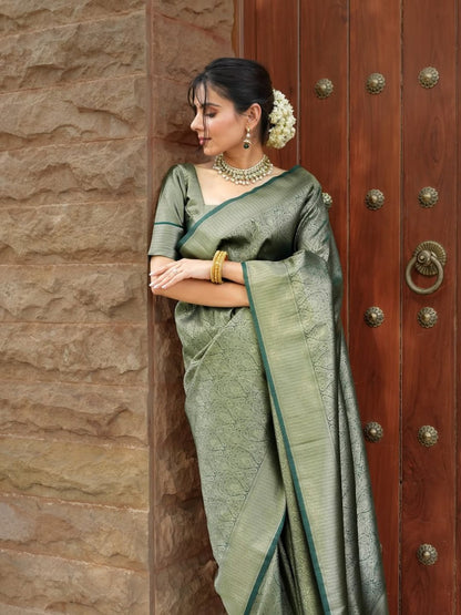 Royal Mustard Soft Silk Saree – Lightweight Comfort for Celebrations