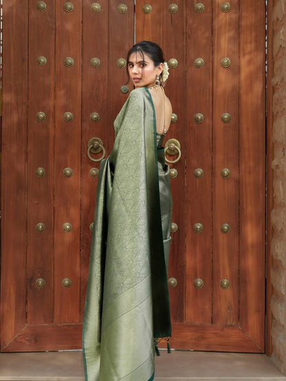Royal Mustard Soft Silk Saree – Lightweight Comfort for Celebrations