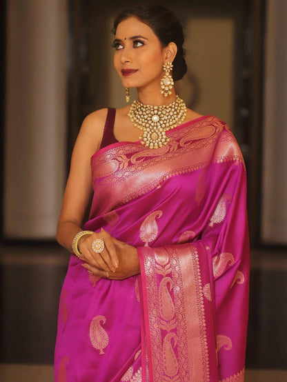 Banarasi Soft Silk Saree With Minimal Elegance & Festive Radiance