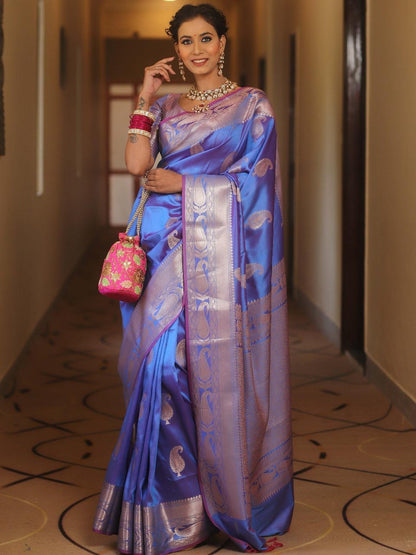 Banarasi Soft Silk Saree With Minimal Elegance & Festive Radiance