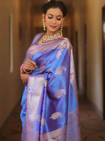 Banarasi Soft Silk Saree With Minimal Elegance & Festive Radiance