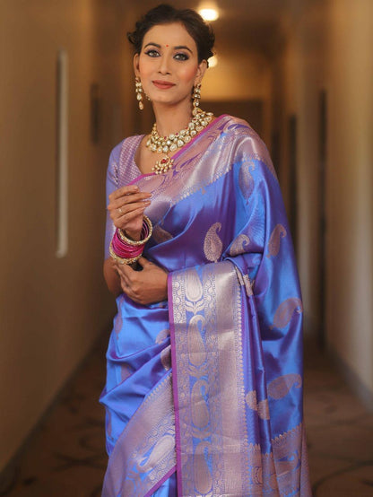 Banarasi Soft Silk Saree With Minimal Elegance & Festive Radiance