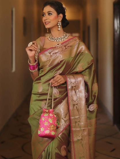Banarasi Soft Silk Saree With Minimal Elegance & Festive Radiance