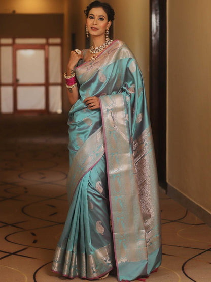 Banarasi Soft Silk Saree With Minimal Elegance & Festive Radiance