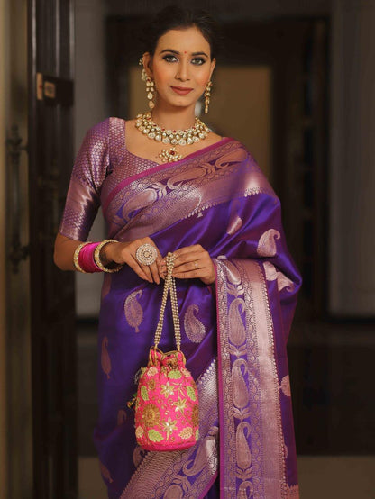 Banarasi Soft Silk Saree With Minimal Elegance & Festive Radiance