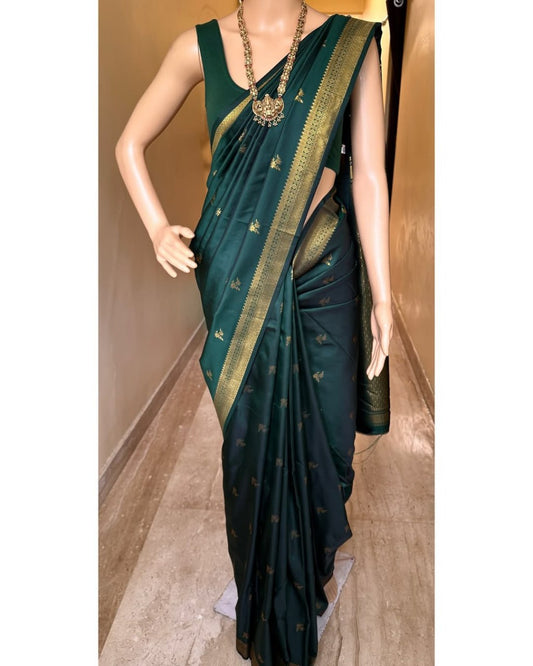 Banarasi Soft Silk Saree With Minimal Elegance & Vibrant Tone