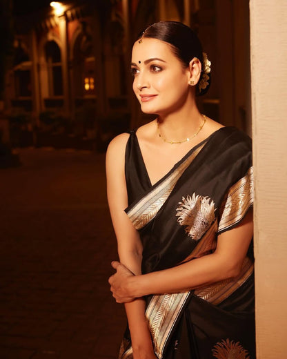 Banarasi Soft Silk Saree With Minimal Charm & Classic Appeal