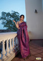 Magenta Banarasi Soft Silk Saree with Zari Butta Motifs