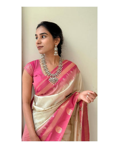 Banarasi Soft Silk Saree with Gold Zari Weaving