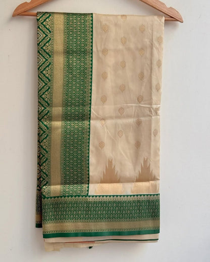 Banarasi Soft Silk Saree with Gold Zari Weaving