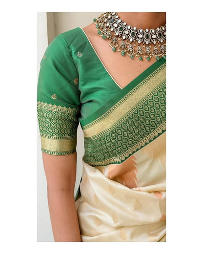 Banarasi Soft Silk Saree with Gold Zari Weaving