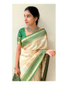 Banarasi Soft Silk Saree with Gold Zari Weaving