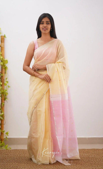 Soft Cotton Saree with Subtle Weaving