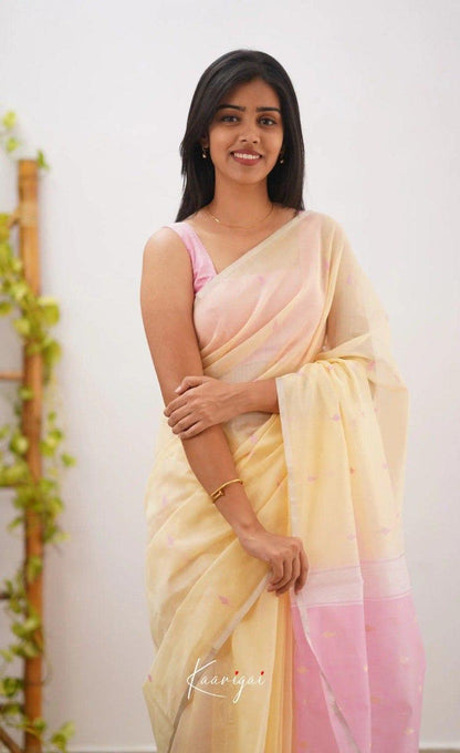 Soft Cotton Saree with Subtle Weaving