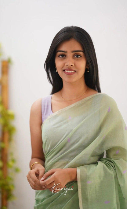 Soft Cotton Saree with Subtle Weaving