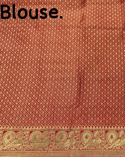 Black Banarasi Soft Silk Saree with Golden Zari Motifs